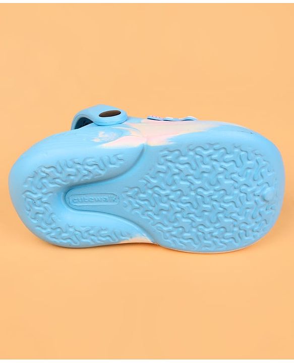 Cute Walk by Babyhug Clogs with Back Strap & Applique - Light Blue