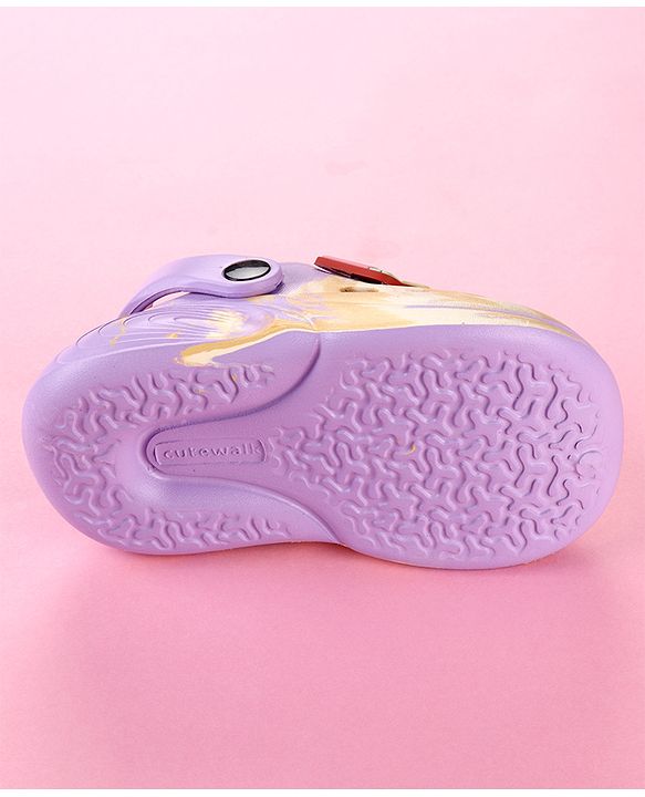 Cute Walk by Babyhug Clogs with Bow Applique & Back Strap - Purple