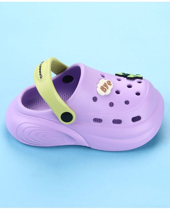 Cute Walk by Babyhug Clogs with Dino Applique & Back Strap - Purple