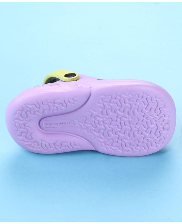 Cute Walk by Babyhug Clogs with Dino Applique & Back Strap - Purple