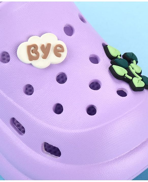 Cute Walk by Babyhug Clogs with Dino Applique & Back Strap - Purple
