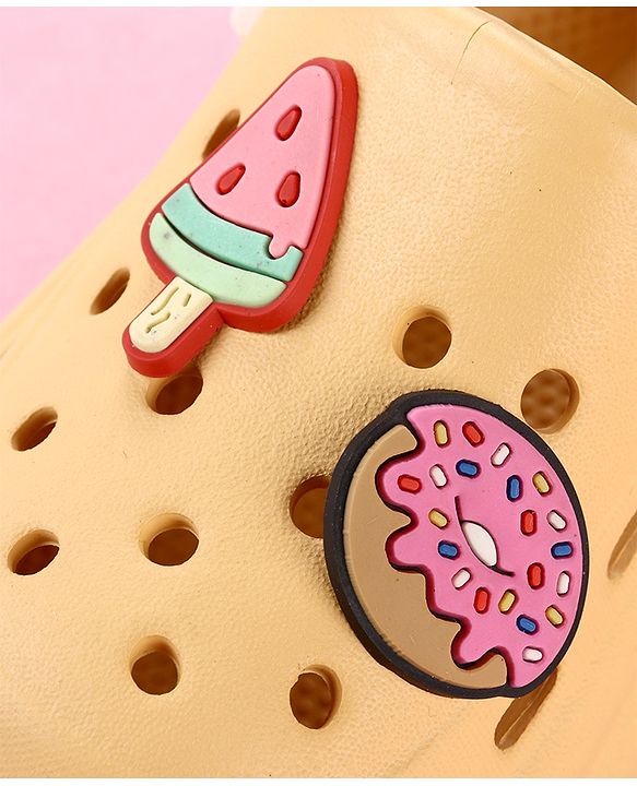 Cute Walk by Babyhug Clogs with Popsicle Applique & Back Strap - Mustard