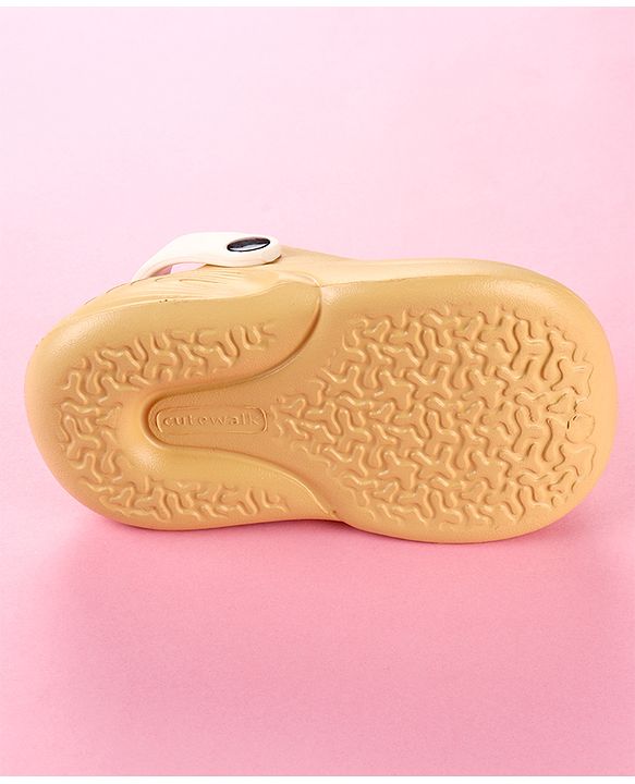 Cute Walk by Babyhug Clogs with Popsicle Applique & Back Strap - Mustard