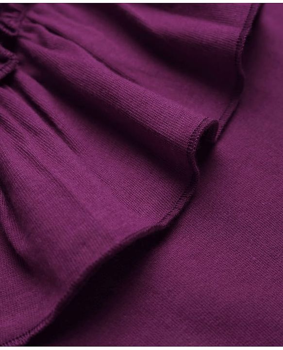 Pine Kids Cotton Knit Full Sleeves Sweatshirt With Floral Embroidery - Violet