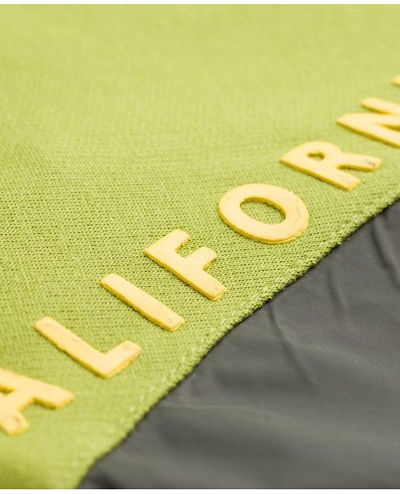 Pine Kids Knit Full Length Cut & Sew Lounge Pant with Text Print - Olive Green