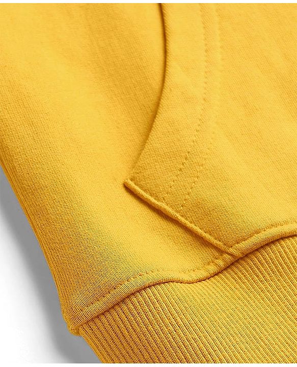 Pine Kids Cotton Knit Full Sleeves Hooded Sweatjacket With Cut & Sew Design & Kangaroo Pockets - Gold & Navy Blue
