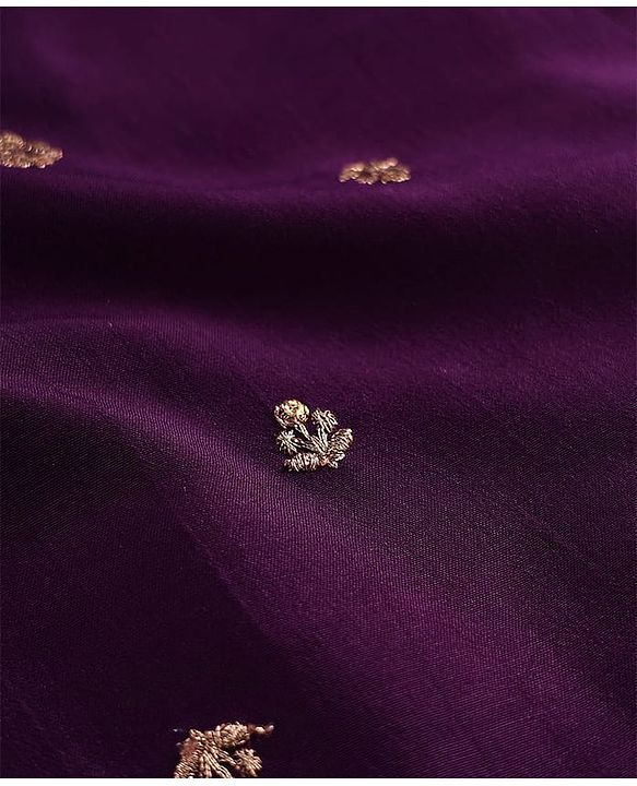 Babyhug Woven Full Sleeves Kurta & Dhoti Set with Floral Embroidery - Purple