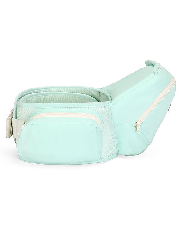 Babyhug Snuggle Bloom 8 in 1 Baby Carrier with Hip Seat - Sea Green| Ideal for Carrying 3.6-15 kg Babies Aged 5-36 months| Optimal Weight Distribution| Adjustable Safety Buckle| Breathable Fabric