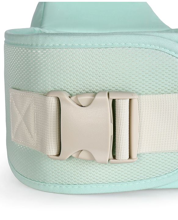 Babyhug Snuggle Bloom 8 in 1 Baby Carrier with Hip Seat - Sea Green| Ideal for Carrying 3.6-15 kg Babies Aged 5-36 months| Optimal Weight Distribution| Adjustable Safety Buckle| Breathable Fabric