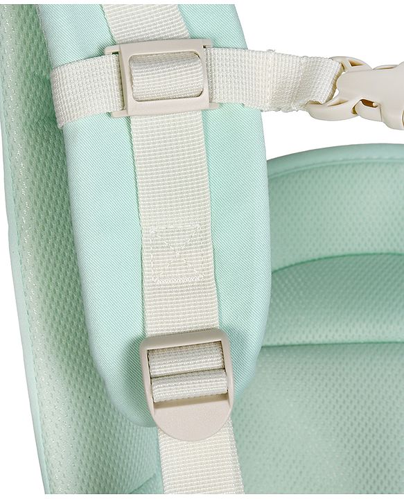 Babyhug Snuggle Bloom 8 in 1 Baby Carrier with Hip Seat - Sea Green| Ideal for Carrying 3.6-15 kg Babies Aged 5-36 months| Optimal Weight Distribution| Adjustable Safety Buckle| Breathable Fabric