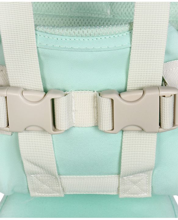 Babyhug Snuggle Bloom 8 in 1 Baby Carrier with Hip Seat - Sea Green| Ideal for Carrying 3.6-15 kg Babies Aged 5-36 months| Optimal Weight Distribution| Adjustable Safety Buckle| Breathable Fabric