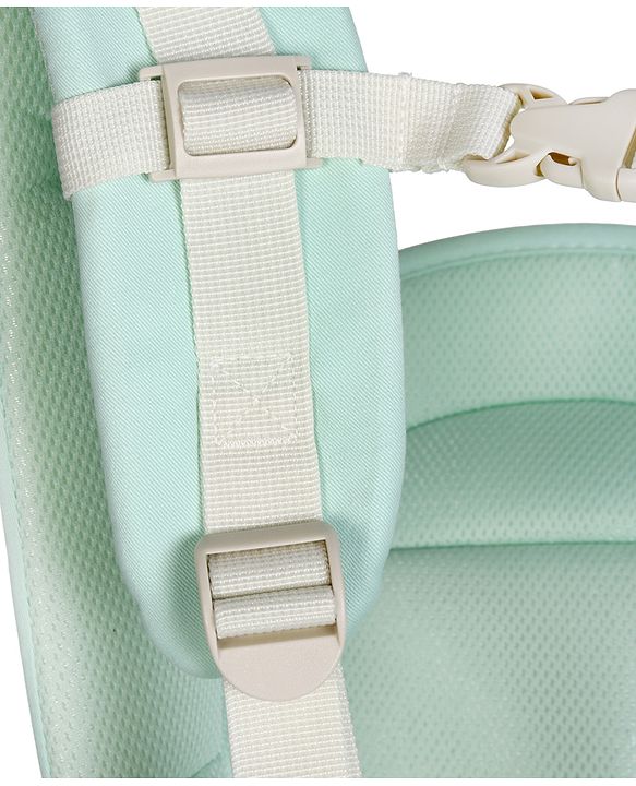 Babyhug Snuggle Bloom 8 in 1 Baby Carrier with Hip Seat - Sea Green| Ideal for Carrying 3.6-15 kg Babies Aged 5-36 months| Optimal Weight Distribution| Adjustable Safety Buckle| Breathable Fabric