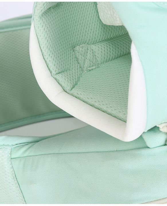Babyhug Snuggle Bloom 8 in 1 Baby Carrier with Hip Seat - Sea Green| Ideal for Carrying 3.6-15 kg Babies Aged 5-36 months| Optimal Weight Distribution| Adjustable Safety Buckle| Breathable Fabric