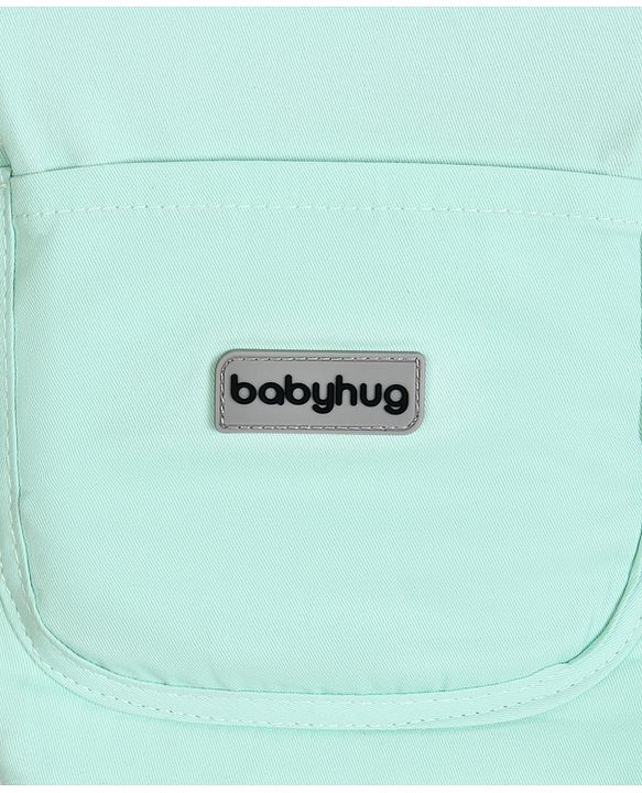 Babyhug Snuggle Bloom 8 in 1 Baby Carrier with Hip Seat - Sea Green| Ideal for Carrying 3.6-15 kg Babies Aged 5-36 months| Optimal Weight Distribution| Adjustable Safety Buckle| Breathable Fabric