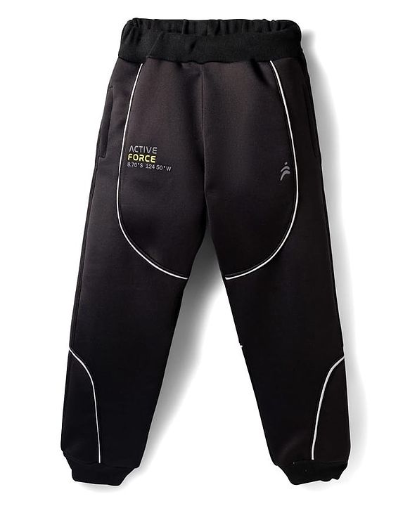 Pine Active Knit Full Sleeves Ultra Comfort Athleisure Jacket With Hoodie & Joggers Set - Black
