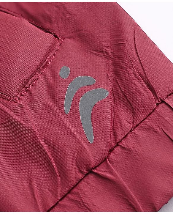 Pine Active Woven Full Raglan Sleeves Colour Block Ultra Comfort Lightweight Windbreaker Athleisure Hooded Jacket With Tape Detailing - Maroon