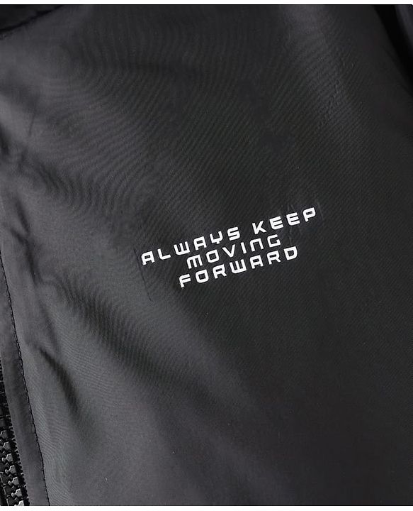 Pine Active Woven Full Sleeves Cut & Sew Ultra Comfort Athleisure Hooded Jacket With Text Print - Black & Green