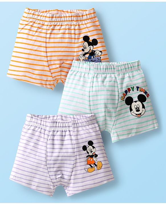 Babyhug 100% Cotton Briefs Pack of 3 - Red White main image 0