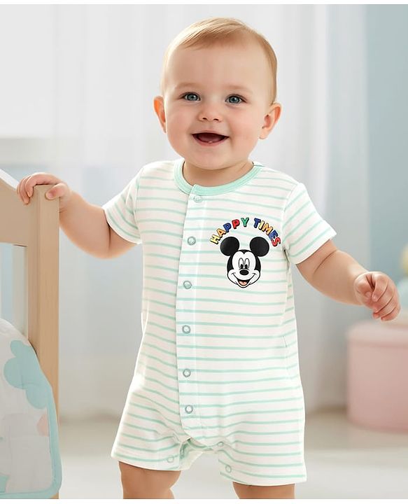 Babyhug Disney Interlock Knit Half Sleeves Front Open Jhablas With Chip & Dale Graphics Pack Of 3 - Green Navy Blue & Pink main image 0
