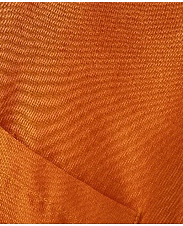 Babyhug Woven Half Sleeves Solid Shirt & Mundu Set - Orange