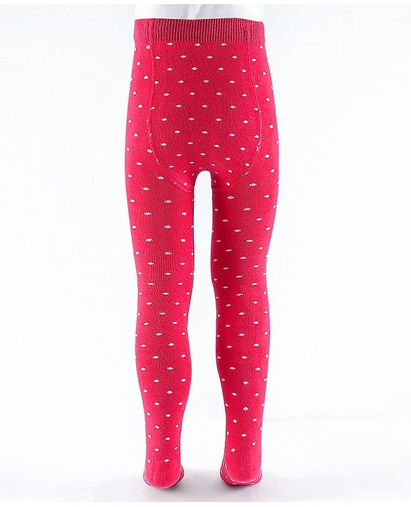 Pine Kids Knit Printed Tights - Navy Blue