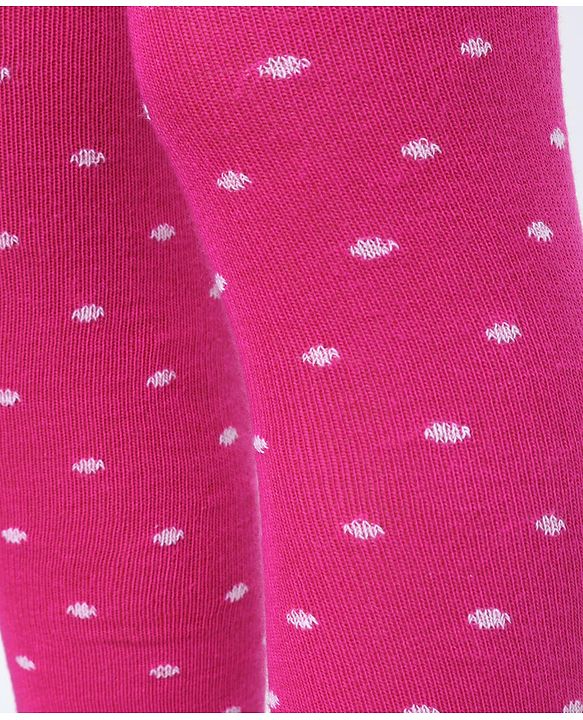 Pine Kids Knit Printed Tights - Navy Blue