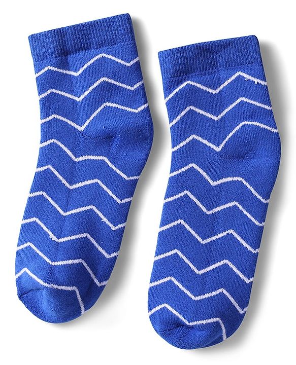 Pine Kids Cotton Knit Ankle Length Socks With Stripes & Fish Pack Of 3 (Colour May Vary)