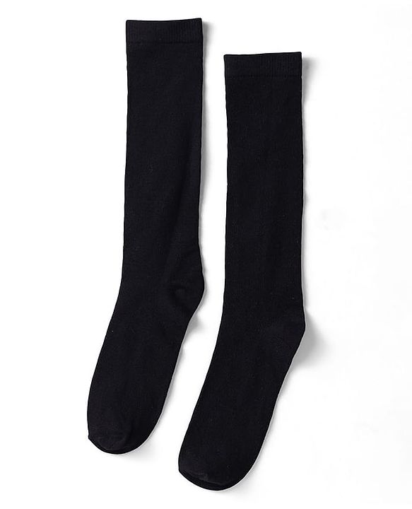 Pine Kids Cotton Knit Knee Length Solid Colour Socks Pack Of 3 (Colour May Vary)