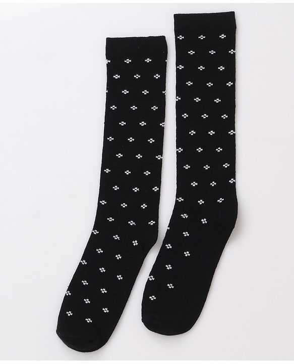 Pine Kids Cotton Knit Knee Length Designed Socks Pack Of 3 (Colour May Vary)