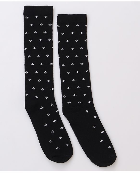 Pine Kids Cotton Knit Knee Length Designed Socks Pack Of 3 (Colour May Vary)