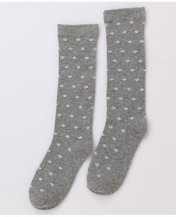 Pine Kids Cotton Knit Knee Length Designed Socks Pack Of 3 (Colour May Vary)