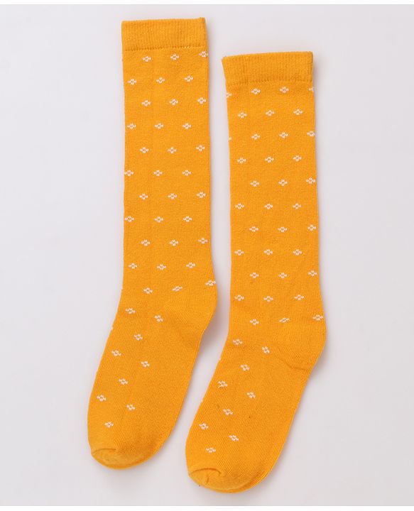 Pine Kids Cotton Knit Knee Length Designed Socks Pack Of 3 (Colour May Vary)