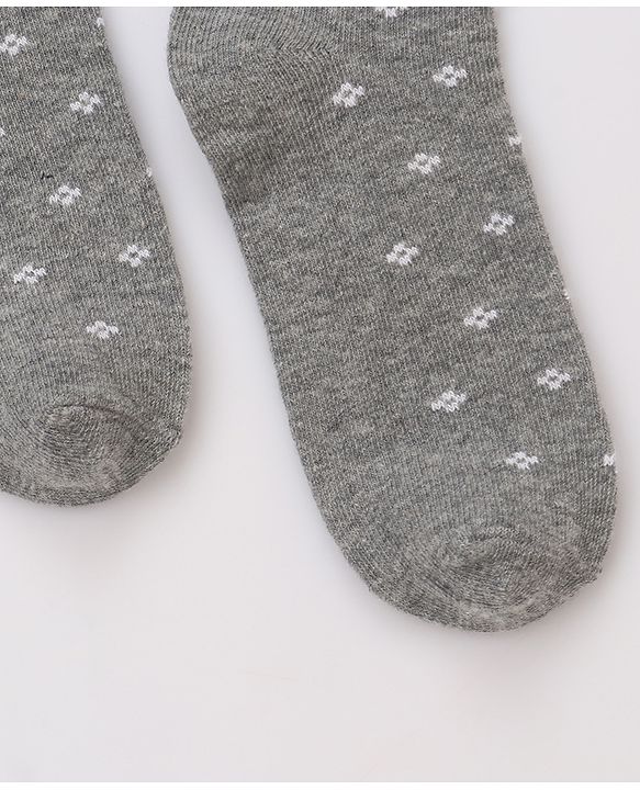Pine Kids Cotton Knit Knee Length Designed Socks Pack Of 3 (Colour May Vary)