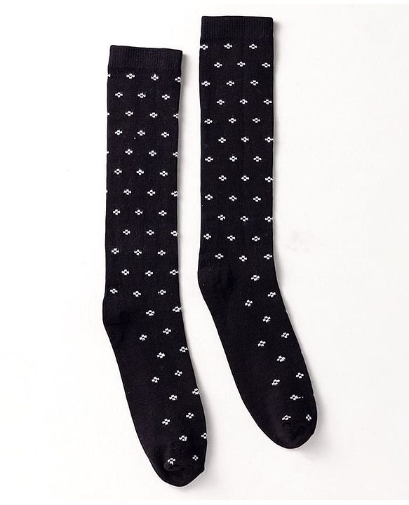 Pine Kids Cotton Knit Knee Length Designed Socks Pack Of 3 (Colour May Vary)