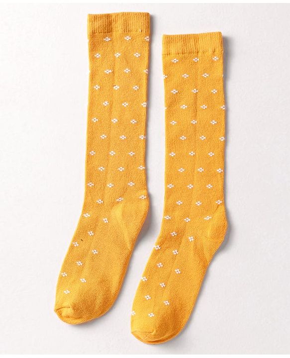 Pine Kids Cotton Knit Knee Length Designed Socks Pack Of 3 (Colour May Vary)