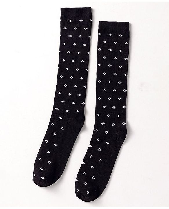 Pine Kids Cotton Knit Knee Length Designed Socks Pack Of 3 (Colour May Vary)