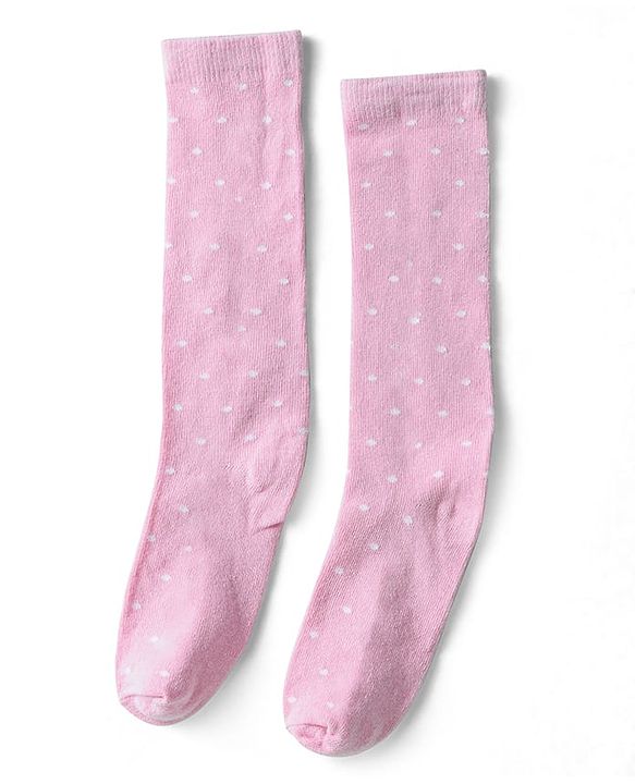 Pine Kids Knit Set of Socks with Polka Dot Design Pack Of 3 (Colour May Vary)