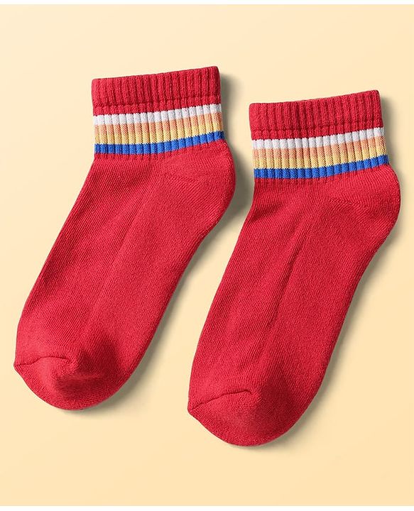 Pine Kids Cotton Knit Ankle Length Socks Pack Of 5 (Colour May Vary)