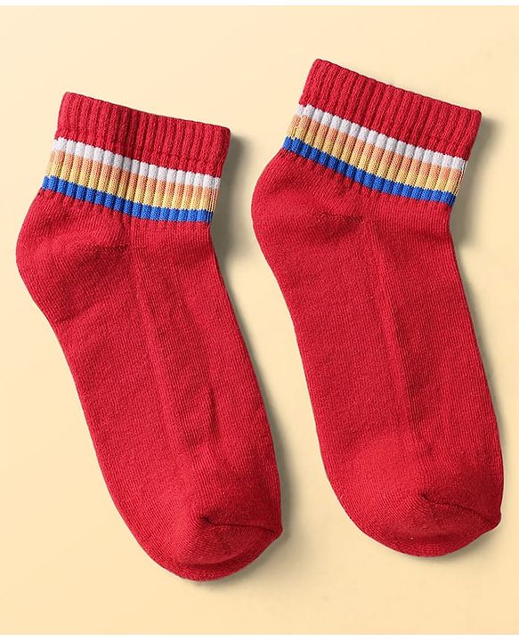 Pine Kids Cotton Knit Ankle Length Socks Pack Of 5 (Colour May Vary)