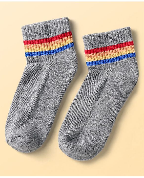 Pine Kids Cotton Knit Ankle Length Socks Pack Of 5 (Colour May Vary)