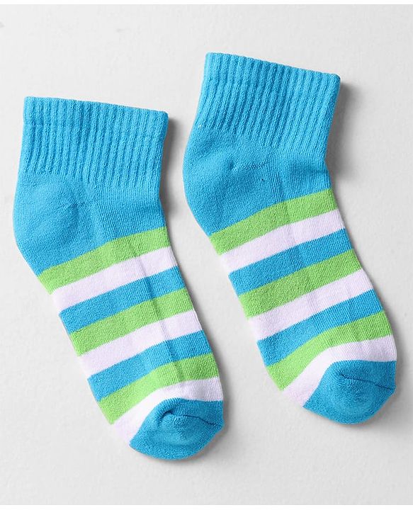 Pine Kids Cotton Knit Ankle Length Designed Socks Pack Of 3 (Colour May Vary)