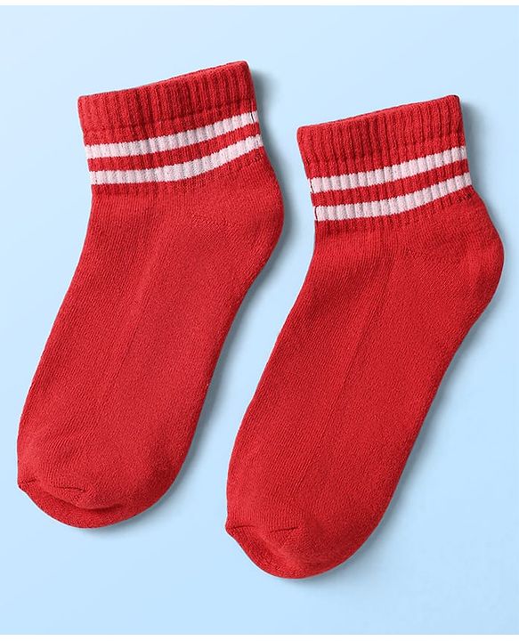 Pine Kids Knit Ankle Length Socks with Stripe Design Pack of 5 - Color May Vary