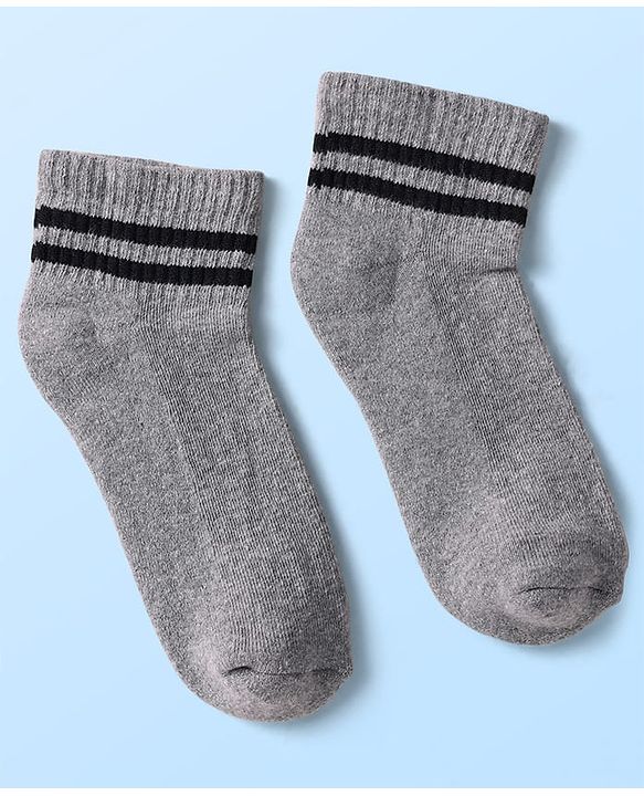 Pine Kids Knit Ankle Length Socks with Stripe Design Pack of 5 - Color May Vary