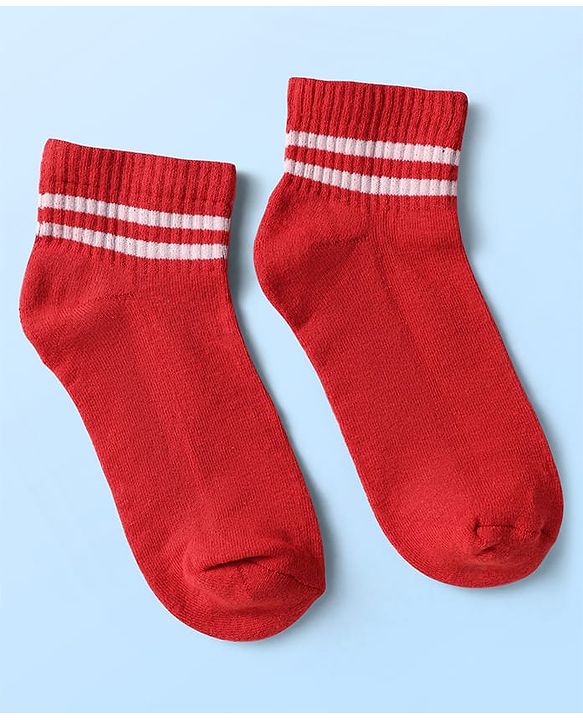 Pine Kids Knit Ankle Length Socks with Stripe Design Pack of 5 - Color May Vary