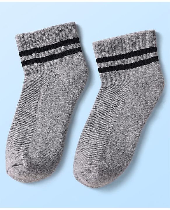 Pine Kids Knit Ankle Length Socks with Stripe Design Pack of 5 - Color May Vary