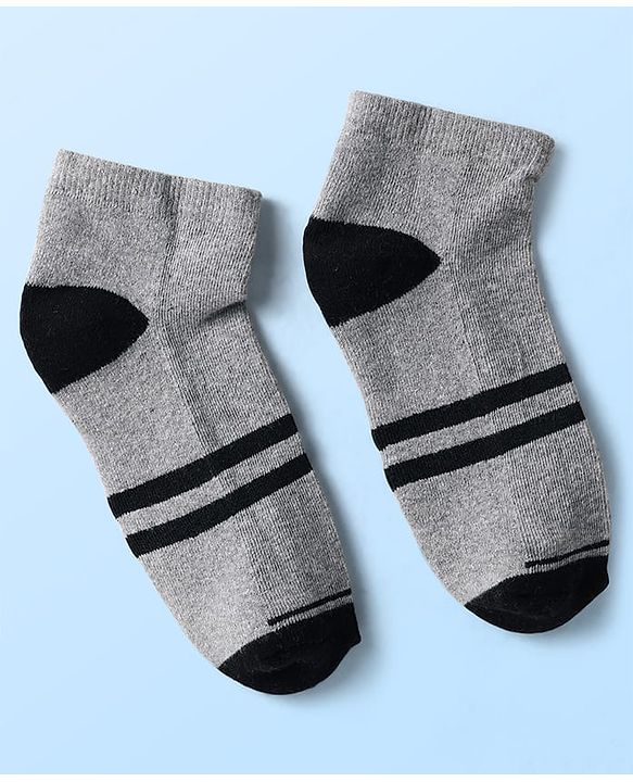 Pine Kids Knit Ankle Length Socks with Stripe Design Pack of 5 - Color May Vary