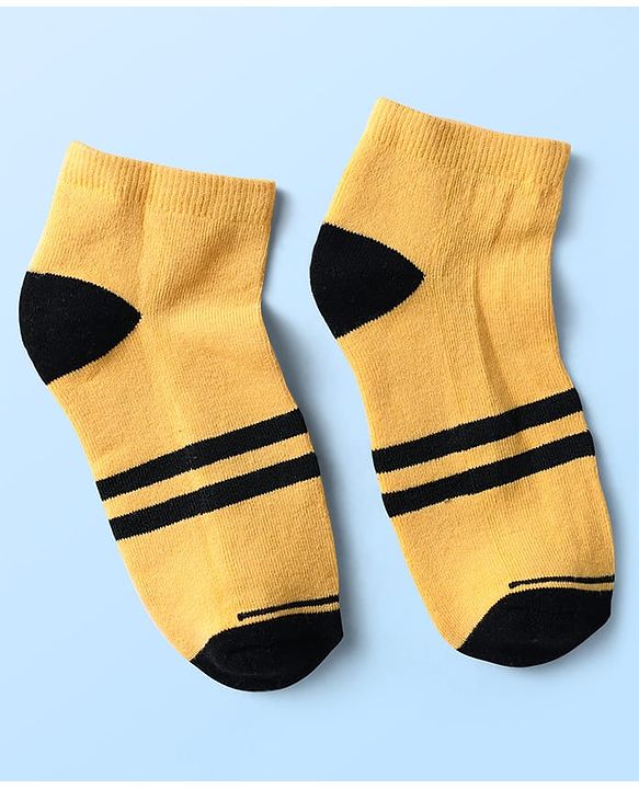 Pine Kids Knit Ankle Length Socks with Stripe Design Pack of 5 - Color May Vary