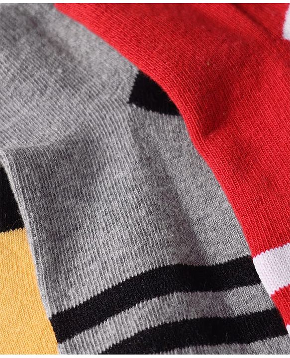 Pine Kids Knit Ankle Length Socks with Stripe Design Pack of 5 - Color May Vary