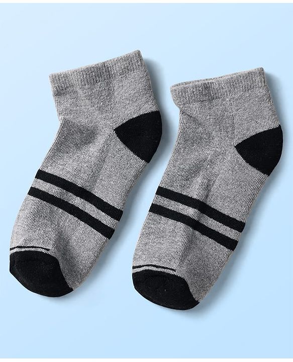 Pine Kids Knit Ankle Length Socks with Stripe Design Pack of 5 - Color May Vary