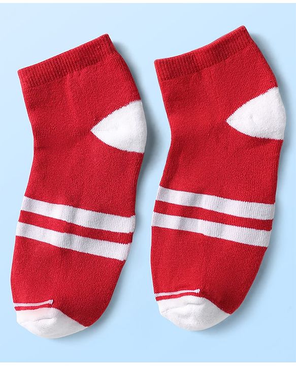 Pine Kids Knit Ankle Length Socks with Stripe Design Pack of 5 - Color May Vary